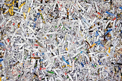 Shredded paper Stock Photo