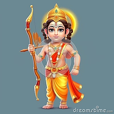 Shree ram Hindu god generative AI Stock Photo