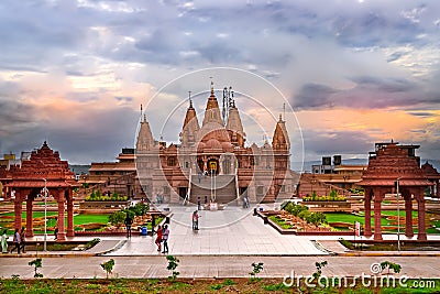 Shree Swaminarayan Mandir, Ambe Gaon, Pune . Editorial Stock Photo