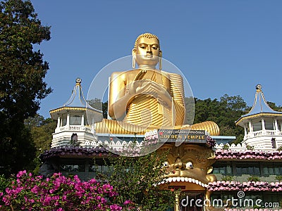 Shri-lanka, the Buddistsky Gold temple Stock Photo