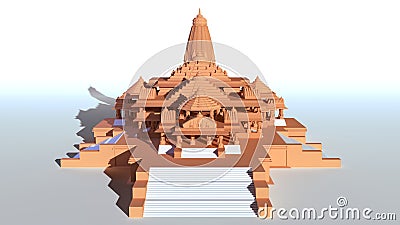 Shri Ram Mandir Ayodhya Stock Photo