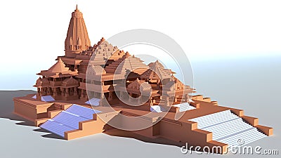 Shri Ram Mandir Stock Photo