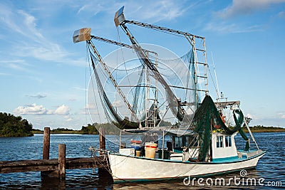 Shrimp boat Stock Photo