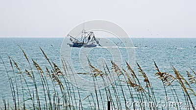 Shrimp boat Stock Photo