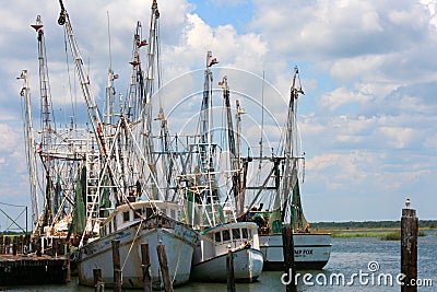 Shrimp Boats 2 Stock Photo