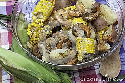 Shrimp Boil 3 Stock Photo