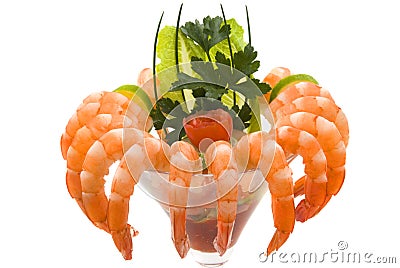 Shrimp Cocktail Stock Photo