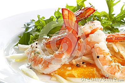 Shrimp and Fennel Salad Stock Photo