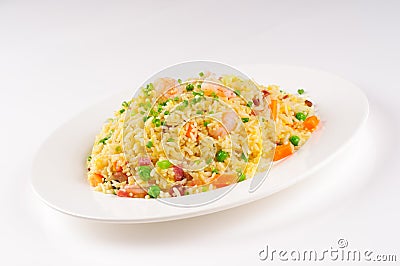 Shrimp fried rice Stock Photo