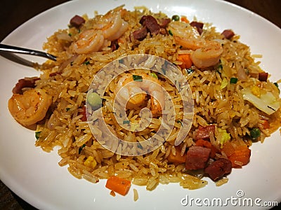 Shrimp Fried rice Stock Photo