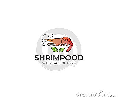 Shrimp Logo Template. Seafood Vector Design Vector Illustration