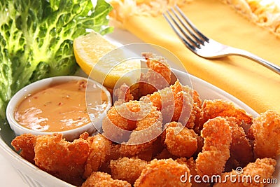 Shrimp meal. Stock Photo