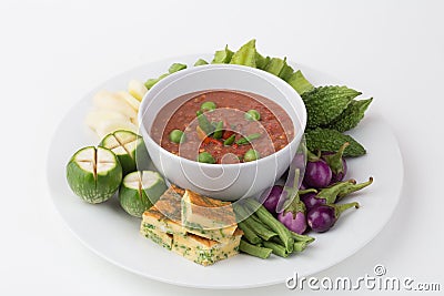 Shrimp Paste Chilli Sauce Nam Prik Ka Pi Stock Photo