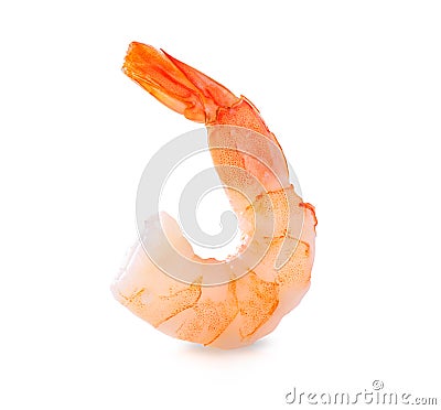 Shrimp. Prawn isolated on White Stock Photo