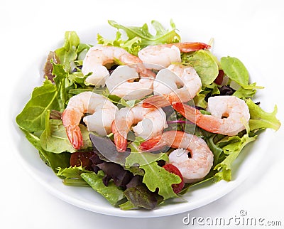 Shrimp salad Stock Photo