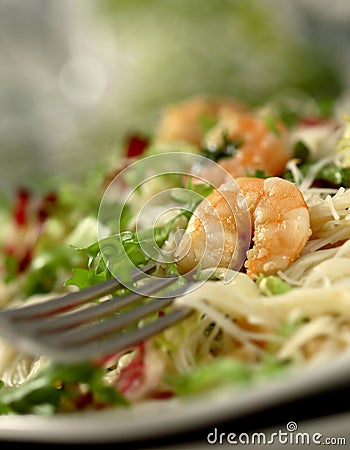 Shrimp salad Stock Photo