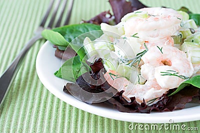 Shrimp salad Stock Photo