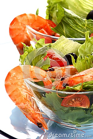 Shrimp salad Stock Photo