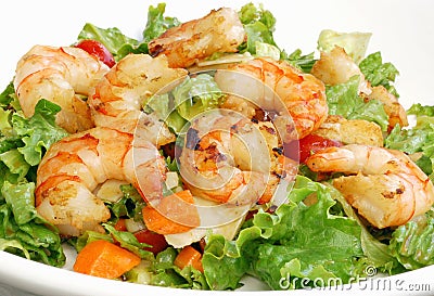 Shrimp salad Stock Photo