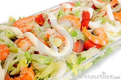 Shrimp salad Stock Photo