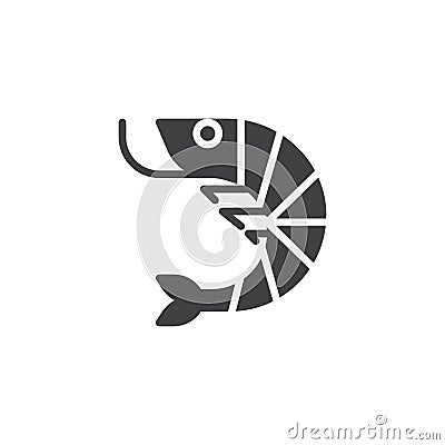 Shrimp seafood vector icon Vector Illustration