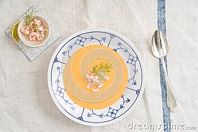 Shrimp soup Stock Photo