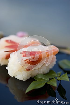 Shrimp sushi Stock Photo