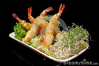 Shrimp Tempura Stock Photo