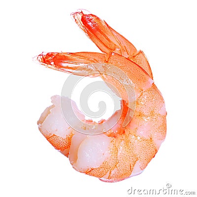 Shrimps isolated. Seafood Stock Photo