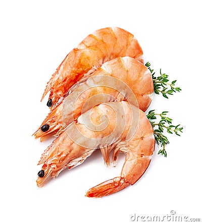 Shrimps with spice closeup Stock Photo