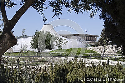 Shrine of the Book and Knesset, Jerusalem, Israel Stock Photo