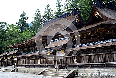 Shrine of Hongu Taisha, at Kumano Kodo, Kansai, Japan Stock Photo