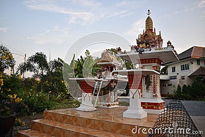 Shrine of the household god in thailand Stock Photo