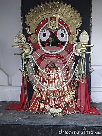 Shrine for one of 12 avatars of Vishnu Editorial Stock Photo