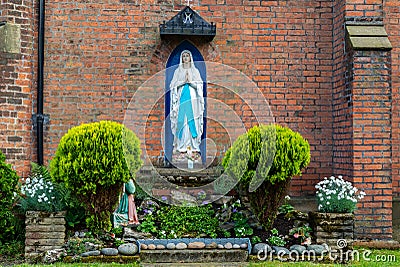 Shrine to the Virgin Mary at Lytham St Annes Fylde June 2019 Editorial Stock Photo