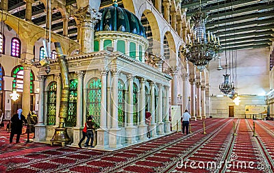 Shrine of Yahya bin Zakariyya inside Editorial Stock Photo