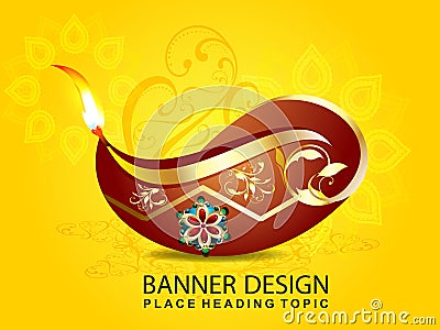 Shubh diwali celebration background Cartoon Illustration