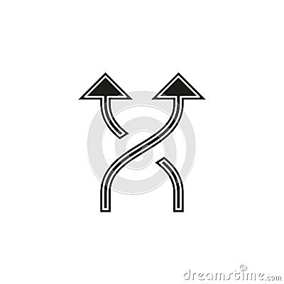 shuffling icon, change order, random sign - vector music symbol Stock Photo