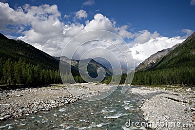 Shumak river. Siberia. East Sayan Mountains. Burya Stock Photo