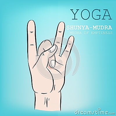 Shunya-Mudra Vector Illustration