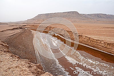 Landscape of Shur River in Lut desert , Kerman , Iran Stock Photo