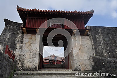 Shuri Castle Gate Editorial Stock Photo