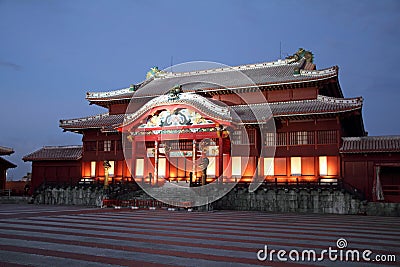 Shuri castle (main hall) Stock Photo