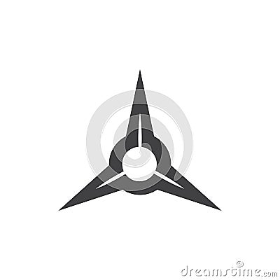 Shuriken icon illustration vector flat design Vector Illustration