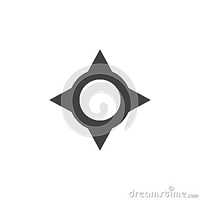 Shuriken icon illustration vector flat design Vector Illustration