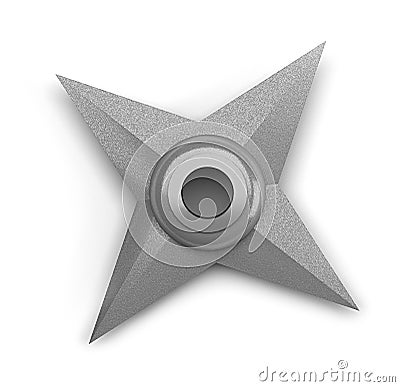 Shuriken isolated on white background Stock Photo