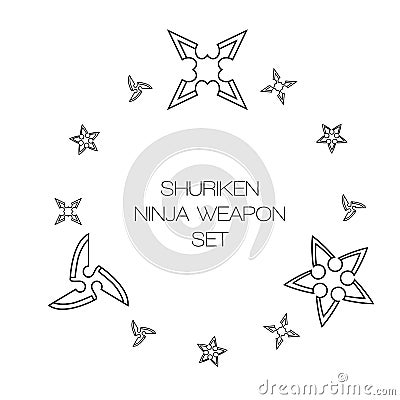 Shuriken ninja japanese concealed weapon2 Vector Illustration