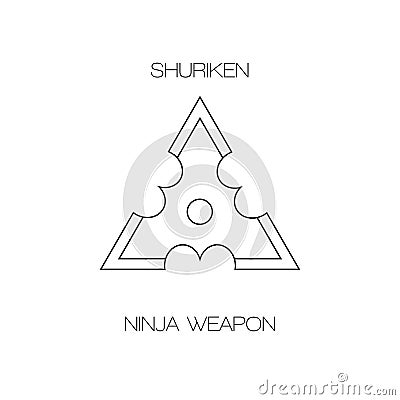 Shuriken ninja japanese weapon3 Vector Illustration
