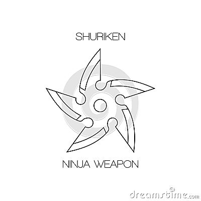 Shuriken ninja japanese weapon2 Vector Illustration