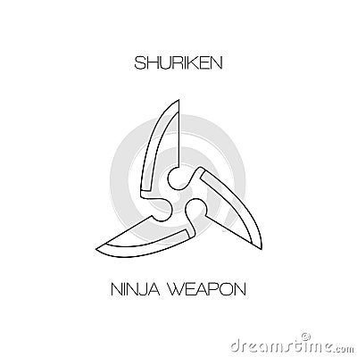 Shuriken ninja japanese weapon4 Vector Illustration